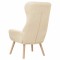 Scaun de relaxare, crem, material textil - 4