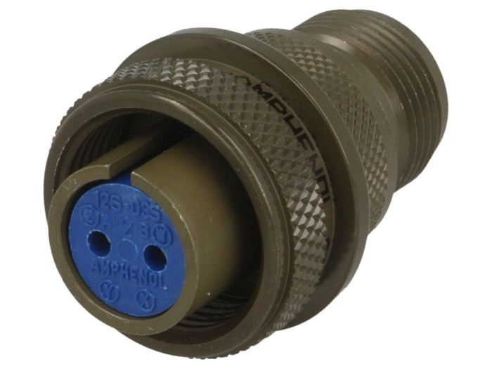 Conector circular 12S, 2 pini