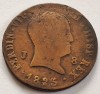 Spania, 8 Maravedis Ferdinand VII 1825, Europa