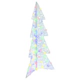 vidaXL Brad de Crăciun cu 100 LED Multicolour 120 cm Acril 42019205