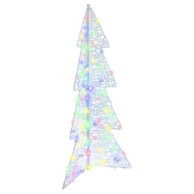 vidaXL Brad de Crăciun cu 100 LED Multicolour 120 cm Acril 42019205 foto