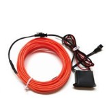 Fir Neon Auto 2m Portocaliu 12V cu Invertor - Lumina Ambientala Interior Tuning Masina