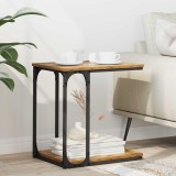 vidaXL Masă laterală cu raft Lemn vechi 50 x 35 x 52 cm Lemn compozit 881180
