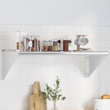 vidaXL Raft Perete Argintiu 100x45x31cm Otel Inoxidabil, Montare Facila, Design Modern, Capacitate 70kg