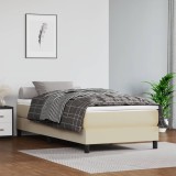 vidaXL Cadru de pat, crem, 80x200 cm, piele ecologică