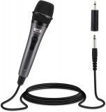 Microfon karaoke cardioid dinamic pentru acasă Mkey, cablu XLR de 13 ft Microfon