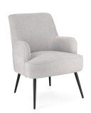 Cumpara ieftin Fotoliu otel negru textil gri Ernestine 60x67x79 cm
