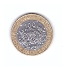 Moneda Africa Centrala 100 francs/franci 2006, stare buna, curata