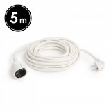 Cablu prelungitor de rețea oscilant - 5m alb