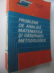 Probleme de analiza matematica si observatii metodologice cl. XI,XII - A. Catana foto