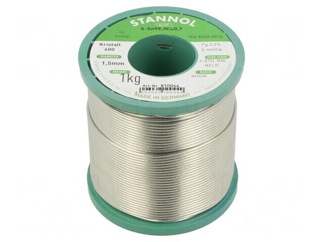 S&acirc;rmă de Lipt Fără Plumb 1,5mm 1kg Bobină 227&deg;C
