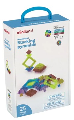 Joc de constructii cu piese translucide piramide foto