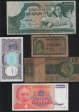 Set 5 bancnote de prin lume adunate (cele din imagini) #139, Asia