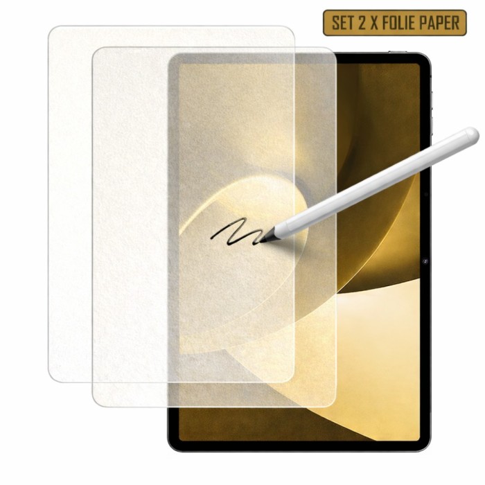 Set 2 Folii protectie tableta textura hartie pentru Samsung Galaxy Tab A9+ / A9 Plus, 11 Inch, Gama Artistic Paper, Pentru scris si desenat, Anti-refl