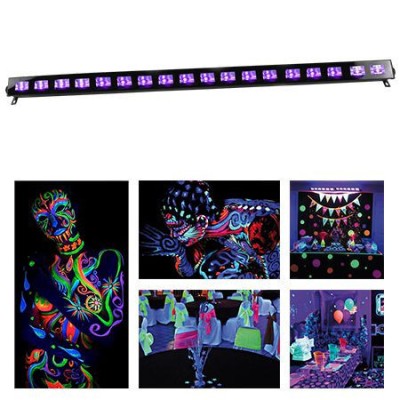 Led bar uv 18 x 3w foto