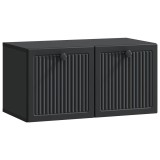 vidaXL Oglindă TV montată pe perete Pe perete Negru 59,5 x 31 x 30 cm 898026
