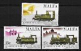 Malta 1983 - Locomotive, cai ferate, serie neuzata