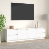 VidaXL Comodă TV, alb, 176x37x47,5 cm, lemn masiv de pin