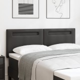 VidaXL Tăblie Design Simplu Neagră 140 cm Piele Sintetică
