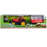 Cumpara ieftin Tractor de fermier, South Perfect Decor, rosu cu remorca si telecomanda, 92x18x25 cm