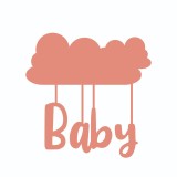 Cumpara ieftin Sticker decorativ, Baby, Maro, 65 cm, 8538ST, Oem