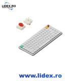 Tastatura Mecanica Wireless NuPhy Air75 V3 Hot Swappable, 84 Taste 75% Custom Low Profile, RGB LED, Gasket Mounted, Bluetooth/2.4GHz/USB-C, Red nano S