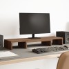 VidaXL Suport monitor reglabil stejar maro 80x24x10,5cm lemn prelucrat