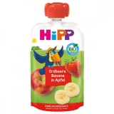 Piure din mar, capsuni si banana Hipp, 100 g