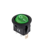 Intrerupator ON-OFF 12V 20A verde 3 pini IRS 101 cu retinere, Oem