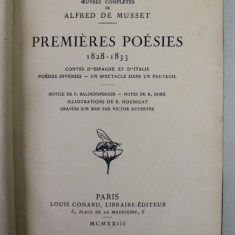 OEUVRE COMPLETES de ALFRED DE MUSSET , PREMIERE POESIES 1828 - 1833 , illustrations de E. NOURIGAT , 1922