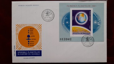 1982-Lp1034-Alinierea planetelor,col.dant.- FDC foto