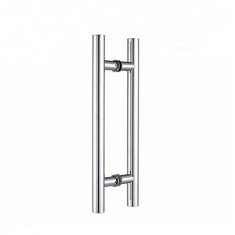 Maner inox tragator MH425L, prindere la 90 grade, diametru 25 mm, lungime 400 mm, interax 300 mm, finisaj lucios