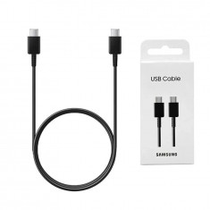 Cablu de Date USB-C la Type-C Fast Charging 3A, 1m Samsung (EP-DA705BBEGWW) Negru (Blister Packing) foto