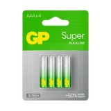 Baterii alcaline R3 AAA 4buc blister Super GP