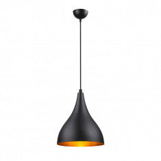 Lustra, Squid Lighting, Damla, 22 x 26 x 120 cm, fier, negru/auriu