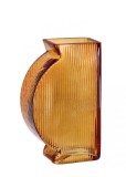 Cumpara ieftin Set 12 vaze flori sticla portocalie 12.5x5.8x20 cm