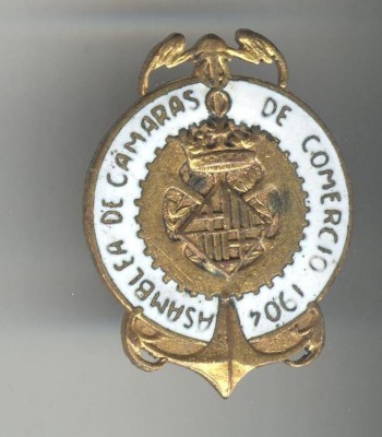 Insigna veche Camera de comert 1904 - Superba si Rara foto