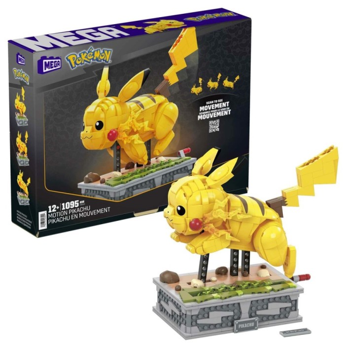 Kit de construcție Pok&eacute;mon Mega Construx - Motion Pikachu 1095 Piese