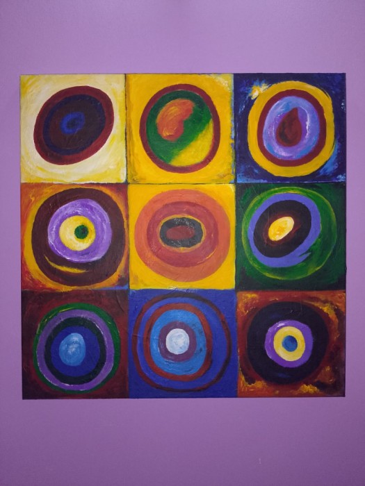 Compoziție abstractă stil Kandinsky