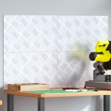 vidaXL Plăci de aluminiu cu model &icirc;n romb - Set de 4, anti-alunecare, 50x30 cm