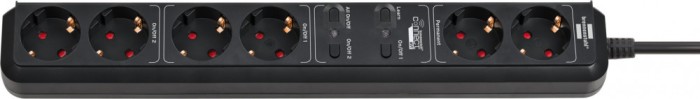 Prelungitor Smart Brennenstuhl Connect Eco-Line WiFi H05VV-F3G1 ,1,5m , 5prize, Alexa, Google