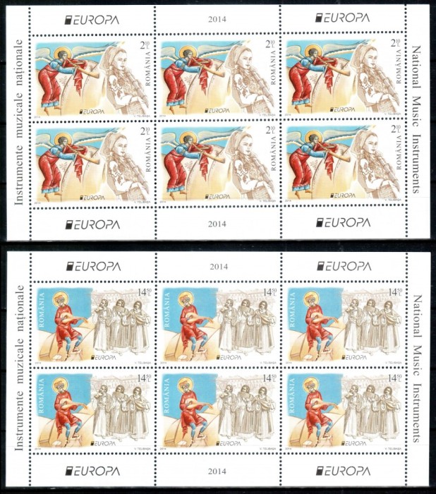 Romania 2014, LP 2021 b, EUROPA Instrumente, minicoli x6, MNH! LP 124,50 lei