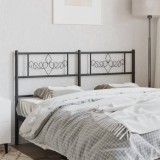 VidaXL Tăblie de pat metalică, negru, 160 cm 355302