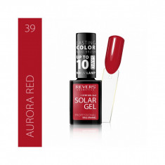 Lac de unghii Solar Gel, Revers, 12 ml, rosu, nr 39, aurora red