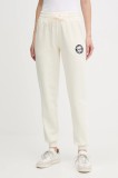 Emporio Armani Underwear pantaloni de trening culoarea bej, cu imprimeu, EW001938 AF15363