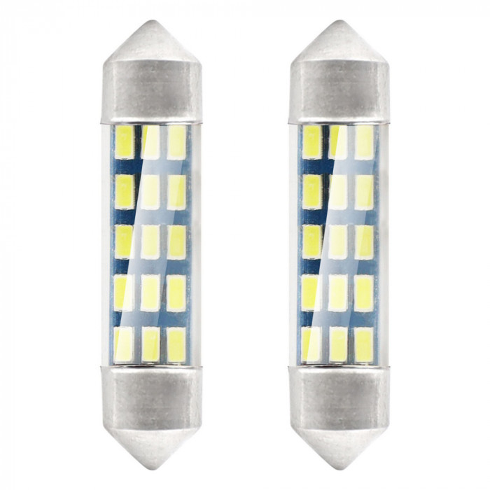 Led Standard 3014 15smd Feston C5w C10w C3w 39mm Alb 12v Amio 01091