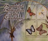 BC313, Antigua &amp; Barbuda 2007, bloc fauna, fluturi, Nestampilat