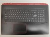 Carcasa superioara cu tastatura palmrest Laptop, MSI GE73, GE73VR, 3077C1C216HG, iluminata, RGB Per Key, neagra, layout US