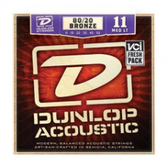 Corzi chitara acustica Dunlop 80/20 Brass Medium Light 11-52 foto