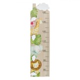 Metru pentru masurarea inaltimii copiilor Shopiens&reg;, din lemn, cu animalute desenate, 70 x 20 cm